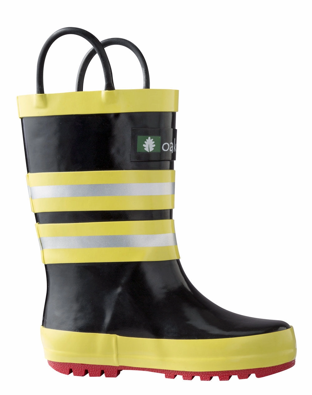 Boho Style Heels Waterproof Wear Fireman Rescue Loop Handle Rubber Rain Boots