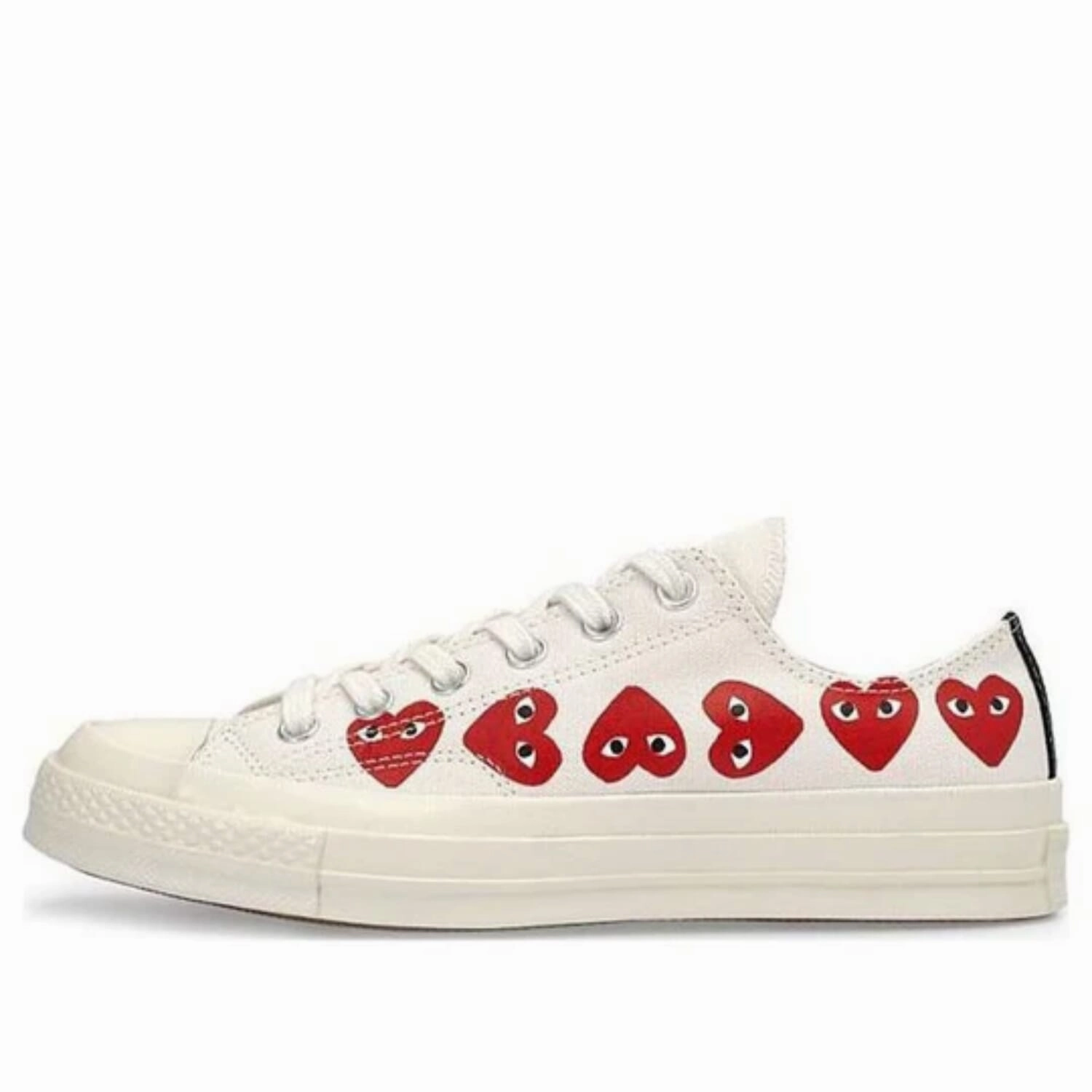 Converse Chuck 70 CDG OX EG Egret/High Risk Red  162975C Men's casual - walking shoes shock - absorbing insoles