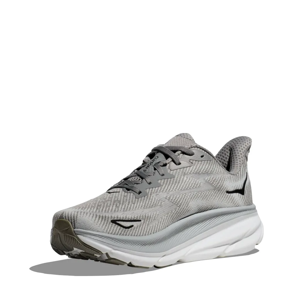 Hoka Men's Clifton 9 Sneaker in Harbor Mist/Black Clear Hike