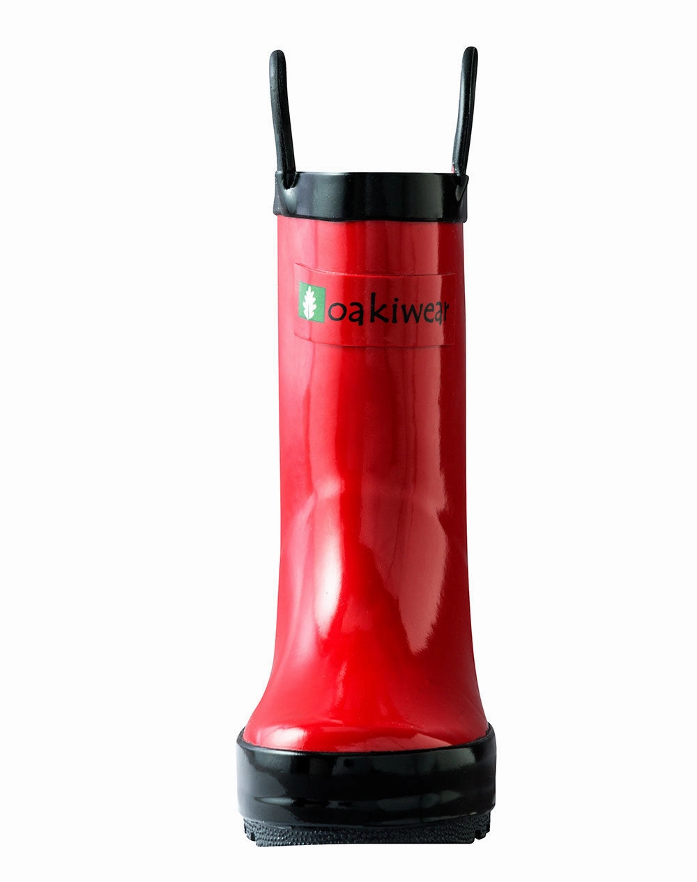 Walking Flex Comfortable Boots Fiery Red Loop Handle Rubber Rain Boots