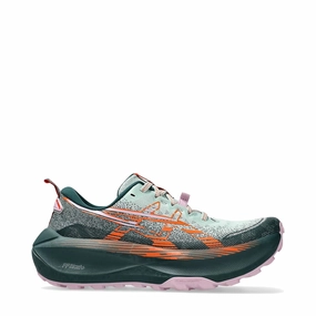 Summit Step Scenic Step Asics Women's Trabuco 4 Sneaker in Cold Moss/Nova Orange