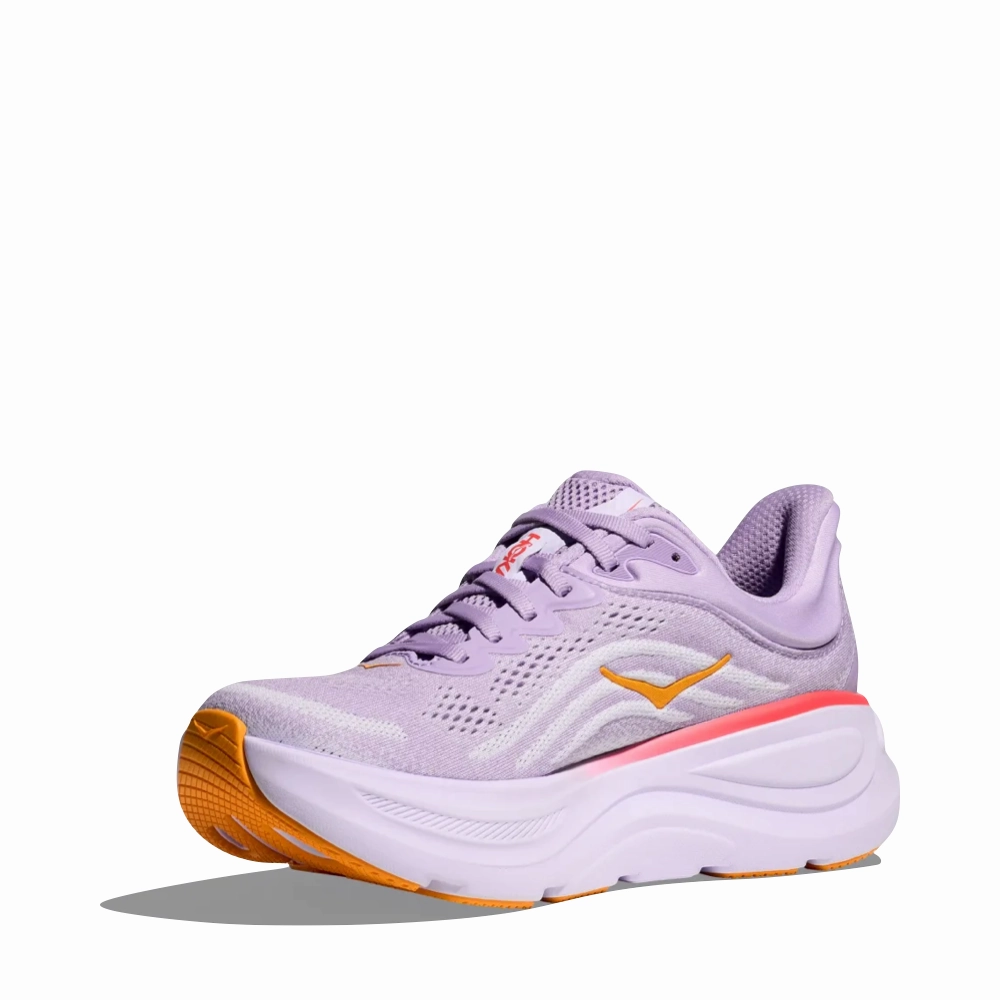 Dog Run Hoka Women's Bondi 9 Sneaker in Aster Flower/Starlight Glow