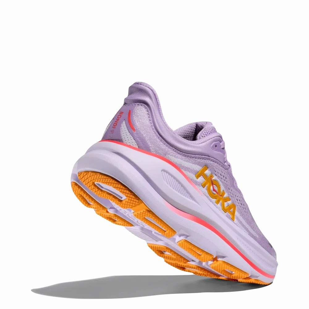 Trendy Appeal Dynamic Style Hoka Women's Bondi 9 Sneaker in Aster Flower/Starlight Glow