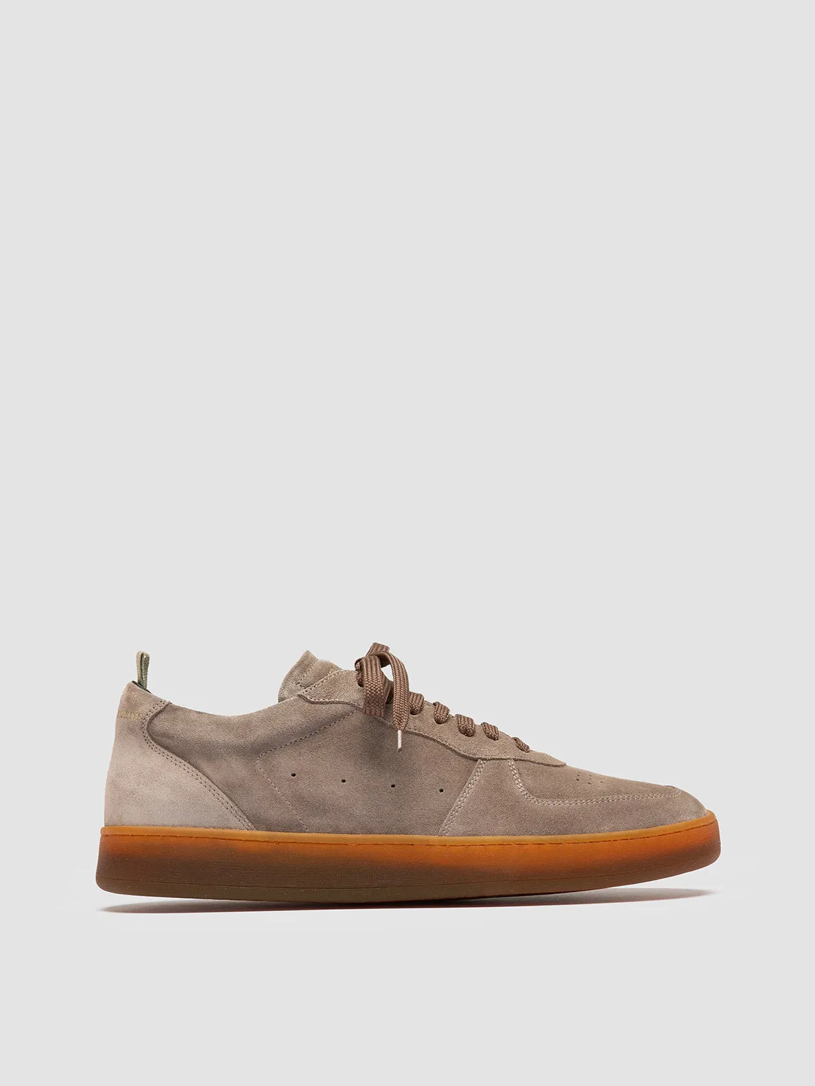 arch - hugging ASSET 001 - Taupe Suede Low Top Sneakers