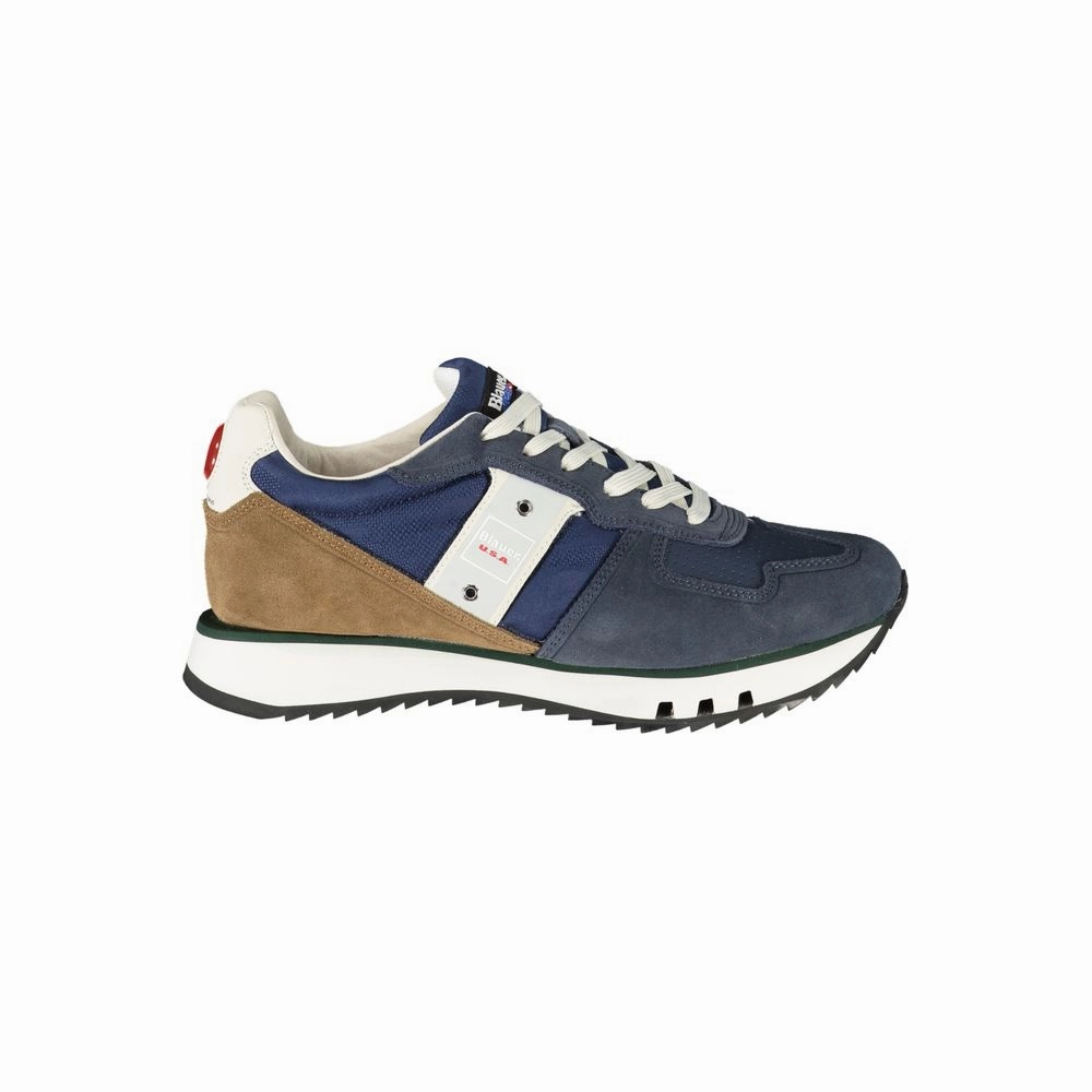 Blauer Leather Men Men's Sneaker Hydrophobic