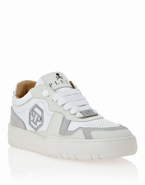 gel sole shoes classic - inspired shoes Mix Leather Lo-Top Sneakers