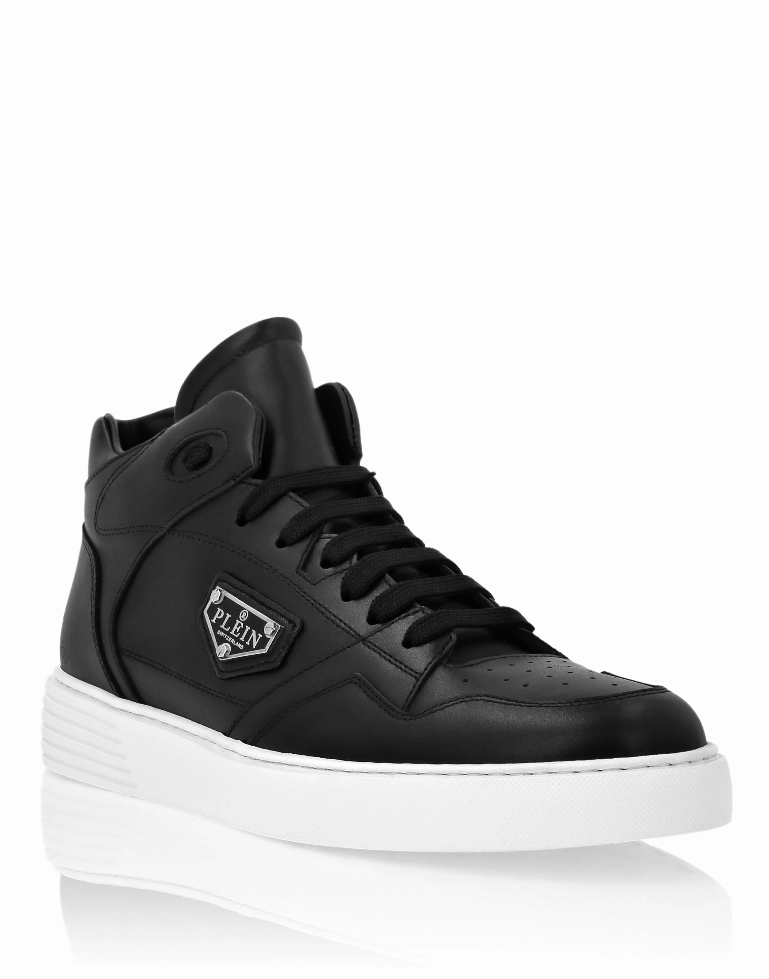 Nappa Leather Mid Top Sneakers High quality materials Workout clothes