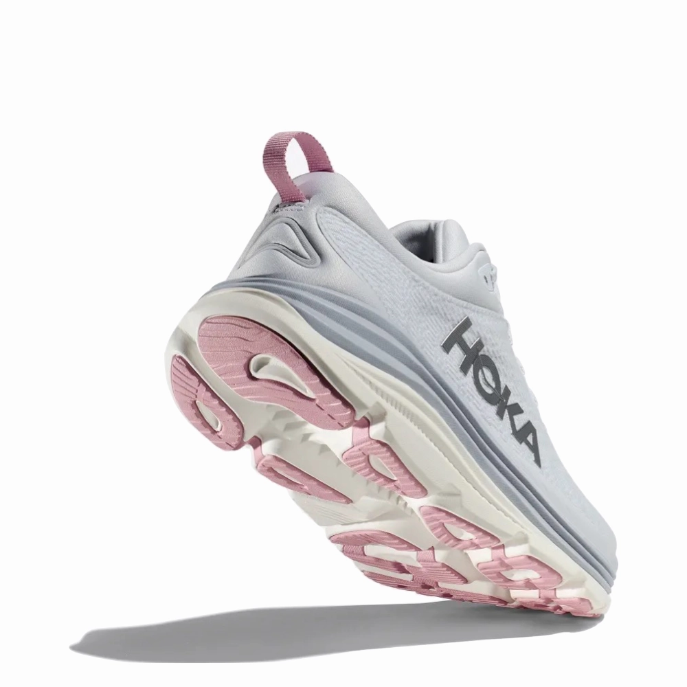 Track Run Hoka Women's Gaviota 5 Running Sneaker in Sea Ice/Pink Twilight