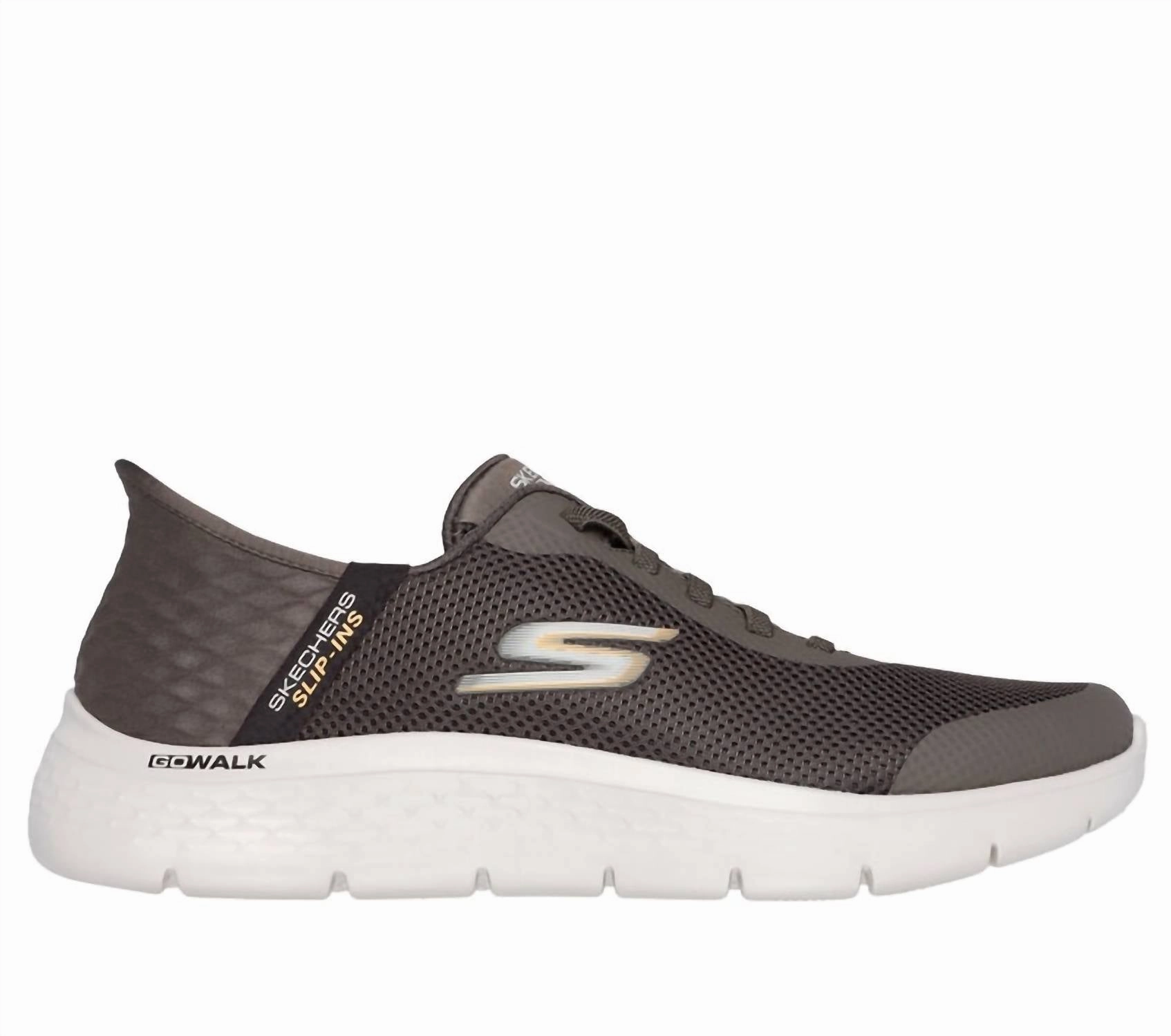 Men's Skechers Slip-Ins: Go Walk Flex - Hands Up In Brown weight loss Streamlined
