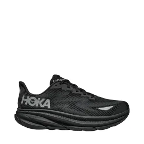 cushioned leather shoes Hoka Men's Clifton 9 GTX Sneaker in Black/Black