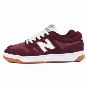 running in a city park shoes youth trend New Balance - 480 BEE (Red/Red)