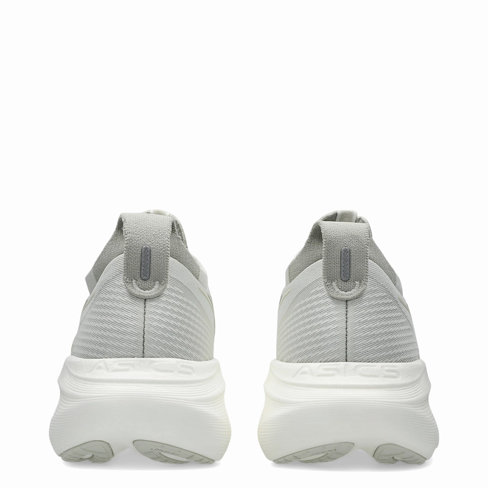 Asics Women's Gel Nimbus 27 Sneaker in Lake Grey/White Sage Shockproof Heel