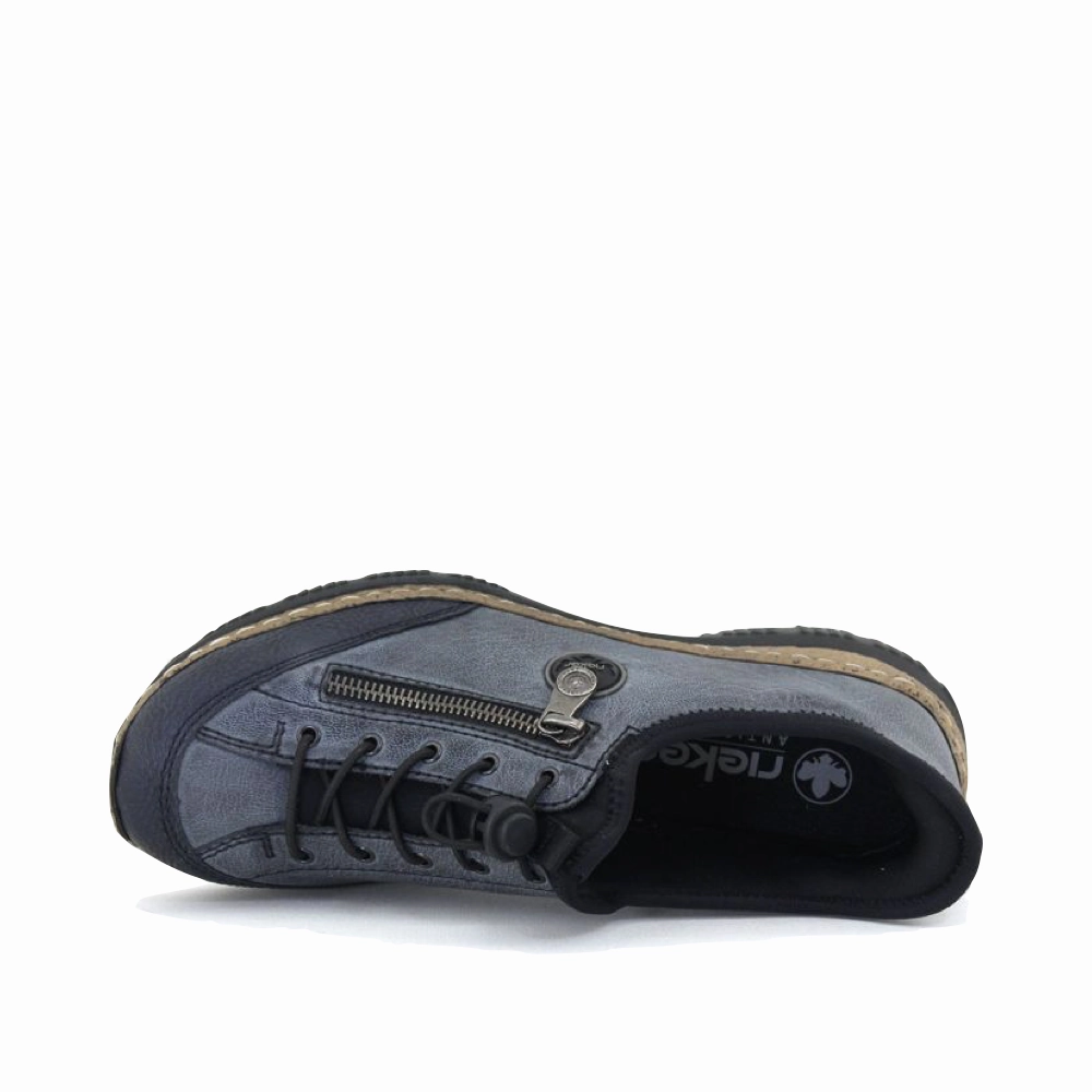 Indoor Outdoor Lounge Fit Rieker Women's Nikita 67 Slip On Sneaker in Navy