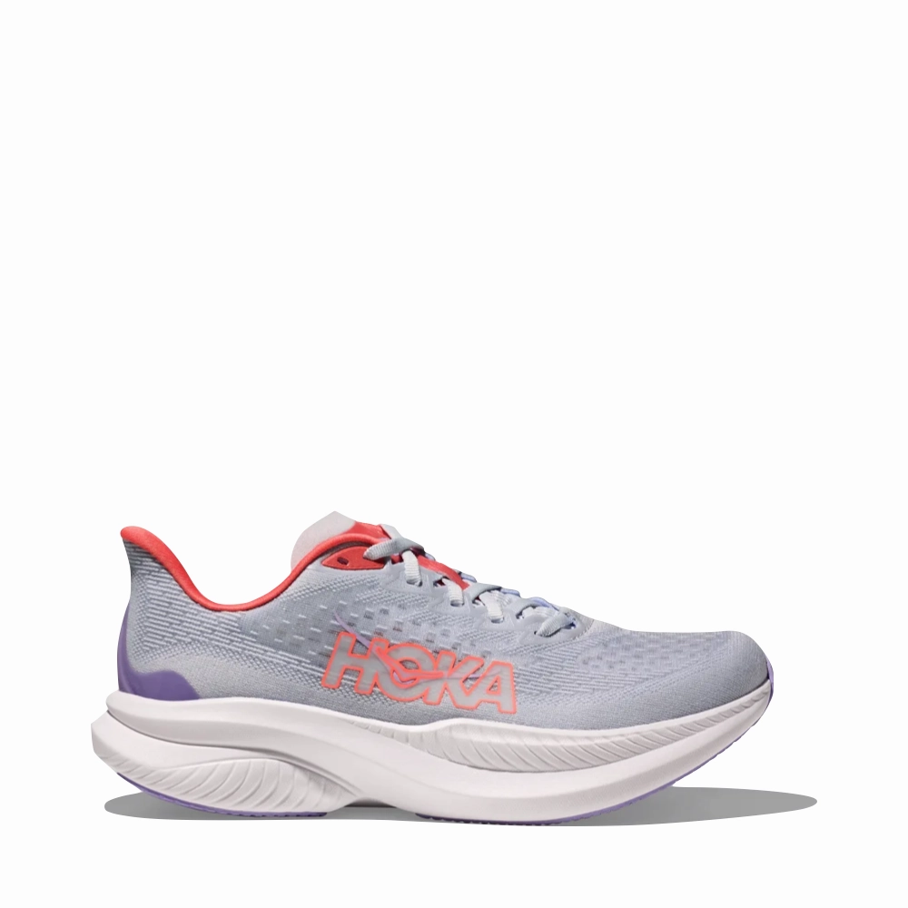 Morning Pace Quick Pace Hoka Women's Mach 6 Sneaker in Pale Dusk/Gull