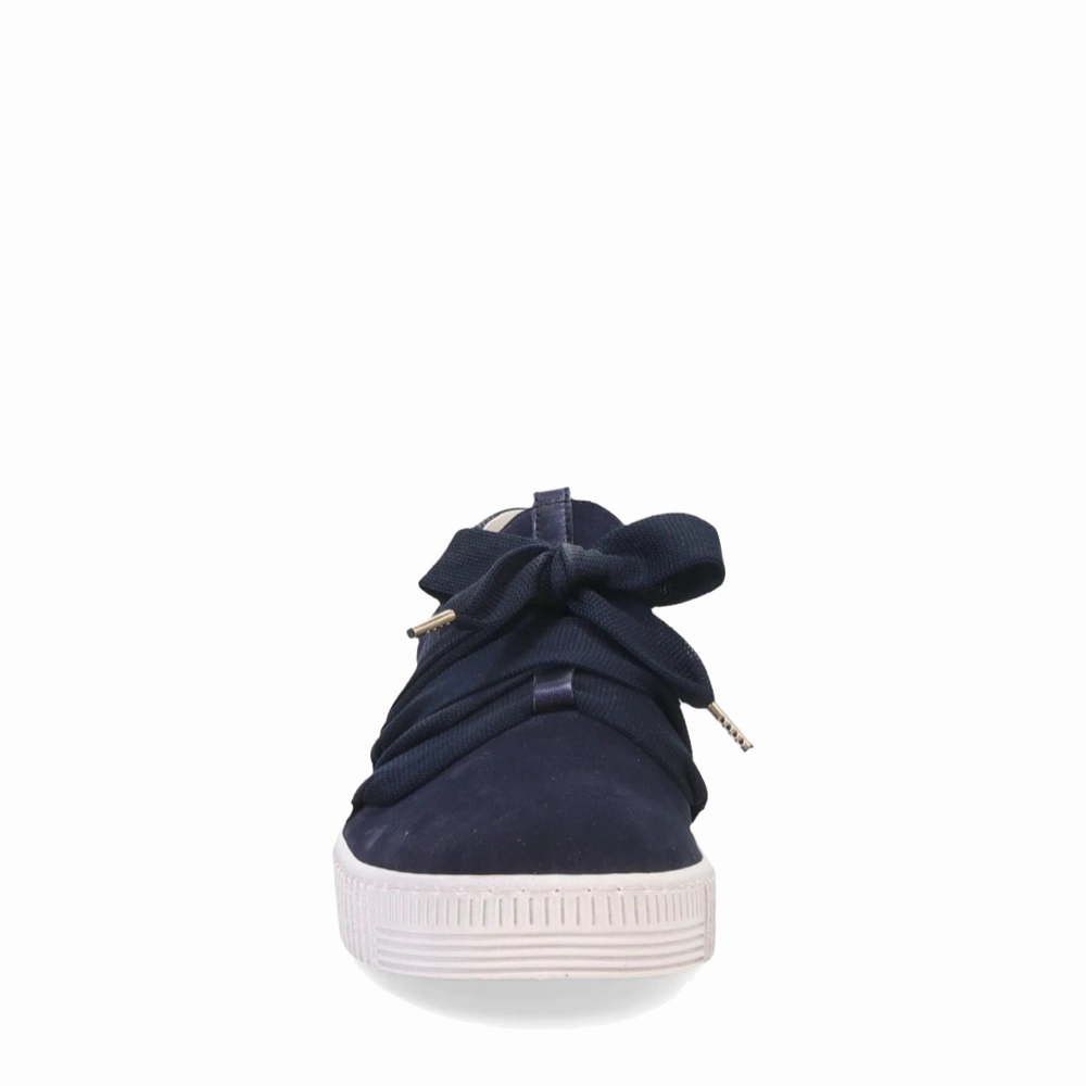 Gabor Women's Bow Sneaker in Schwarz/Weiss Black/White Vintage Cool