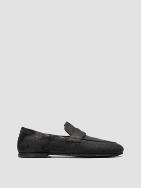 BLAIR DD 001 - Black Leather Penny Loafers Tailored Vibe