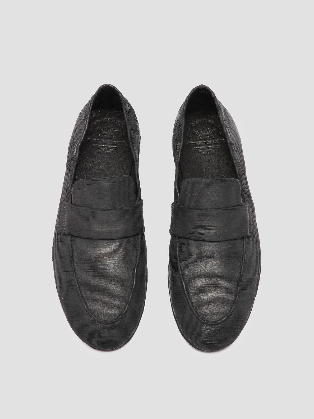BLAIR DD 001 - Black Leather Penny Loafers Mono Hue