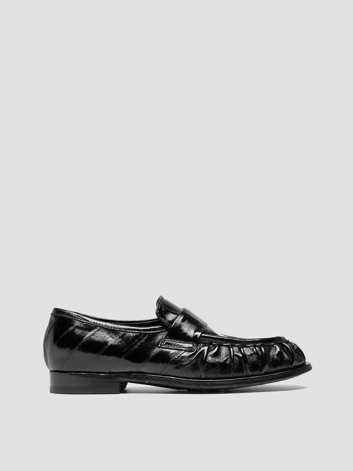 Calfskin Upper SOLITUDE 107 - Black Leather Penny Loafers