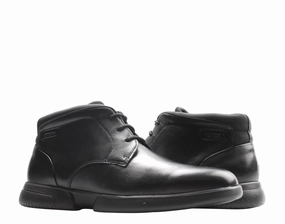 concrete running unisex footwear Geox Smoother Chukka Black Leather Men's Casual Shoes U04AVB-00043-C9999