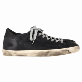Golden Goose Superstar Sneakers in Black Leather bright - colors - visibility shoes running shoes with traction pattern