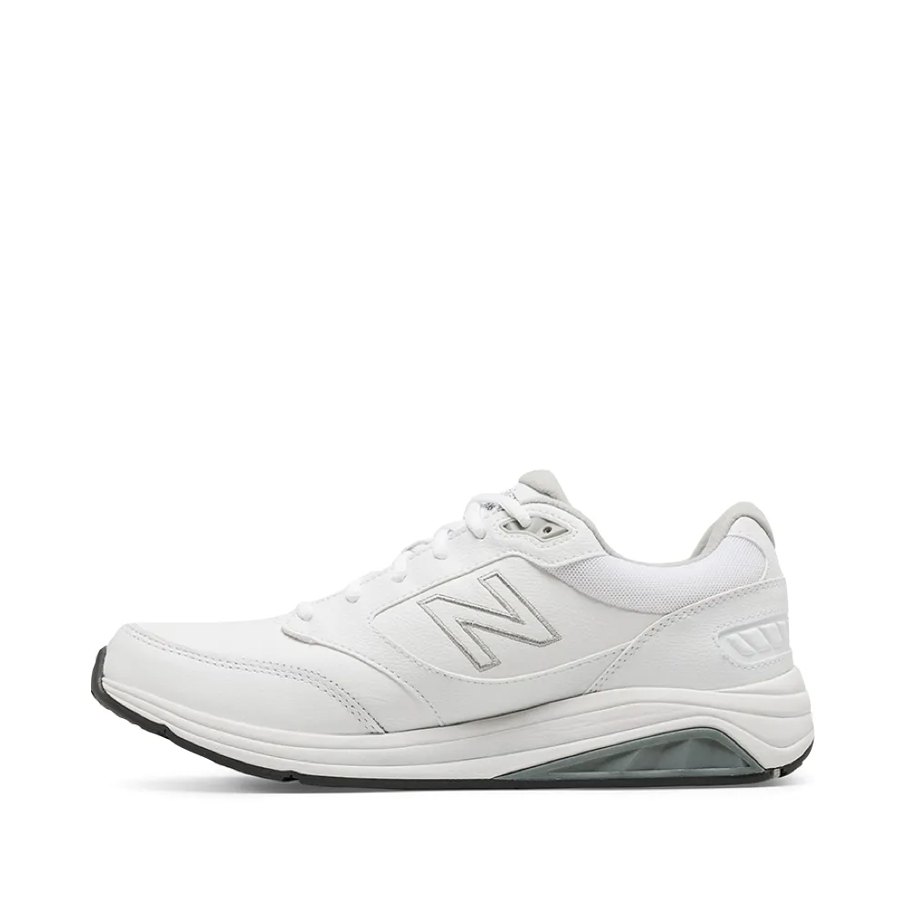 New Balance Men's 928v3 Leather Sneaker in White Comfortable Midfoot