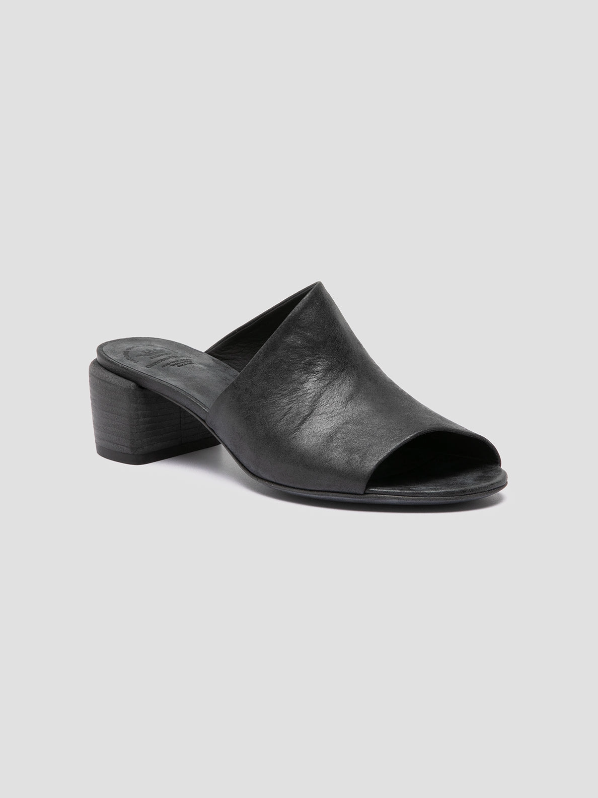 Quick Wear HADRY 008 - Black Leather Slide Sandals
