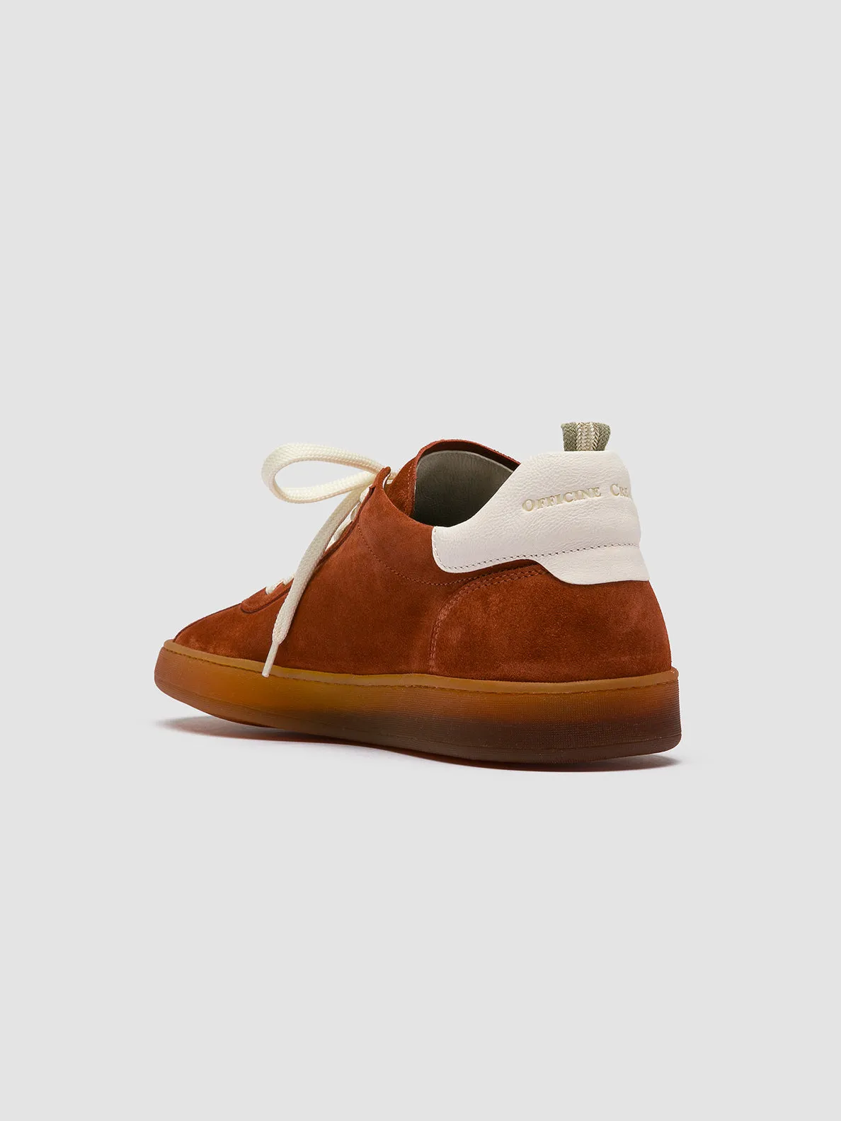 health improvement HALO 001 - Red Leather and Suede Low Top Sneakers