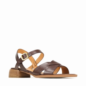 EOS Women's Tega Heeled Sandal in Chestnut Four Wear