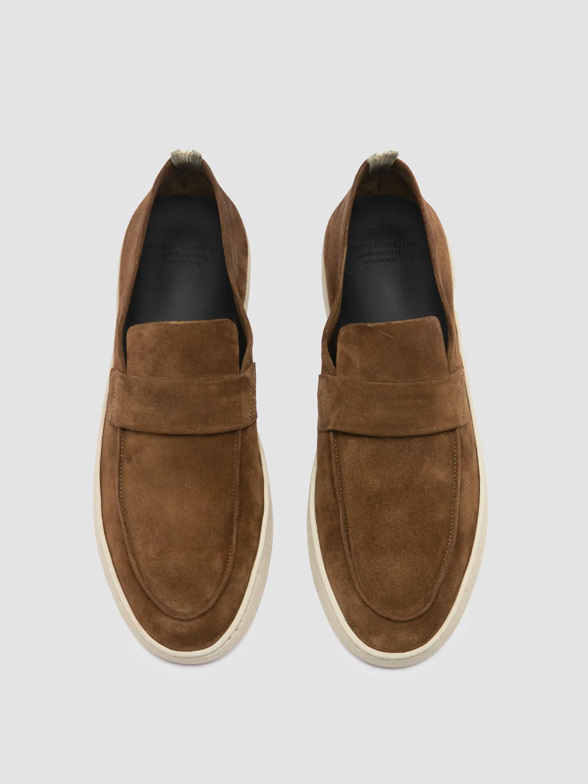HERBIE 001 - Dark Brown Suede Penny Loafers day use
