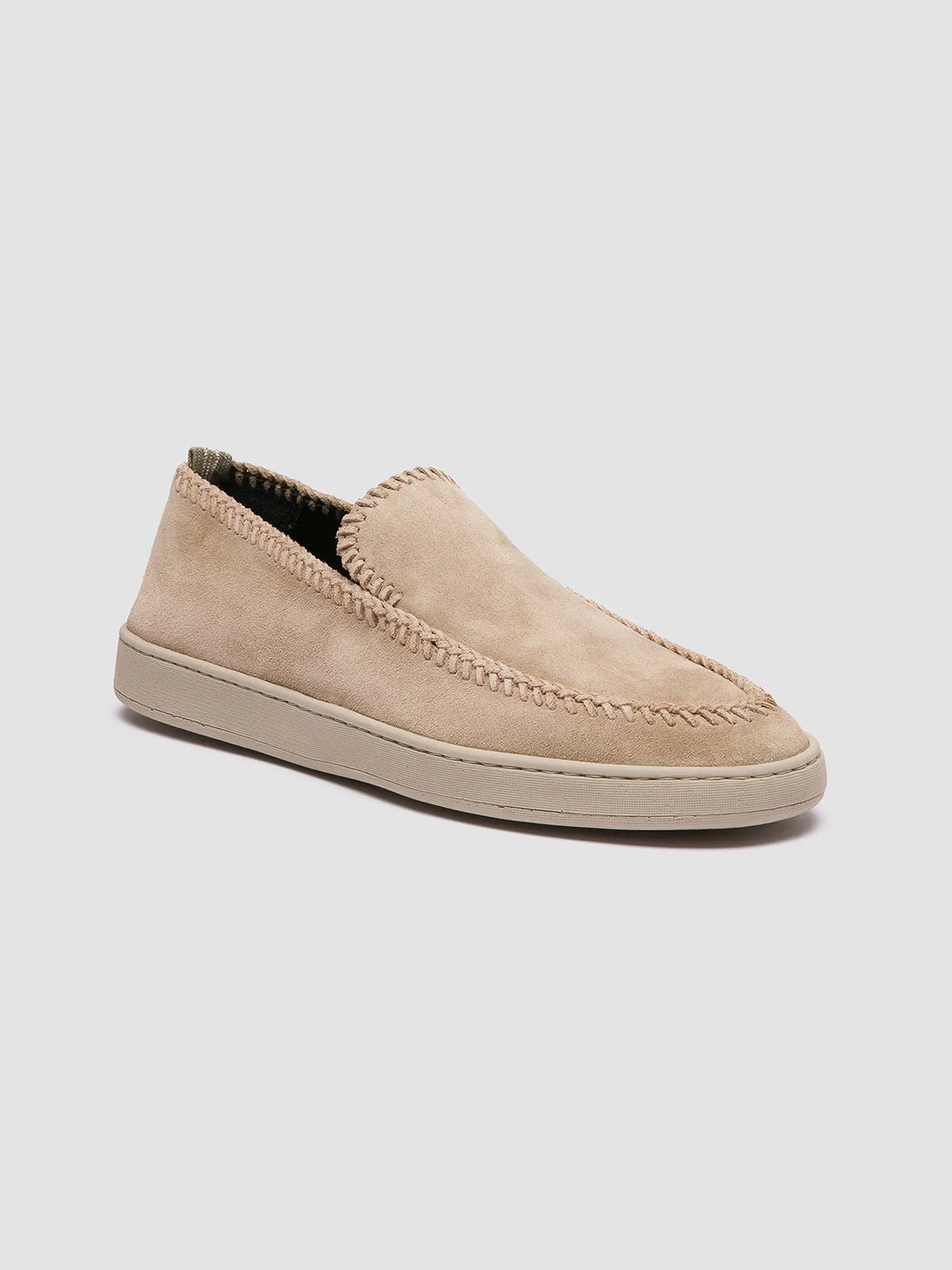 HERBIE 011 - Beige Suede Penny Loafers Functional Outfit