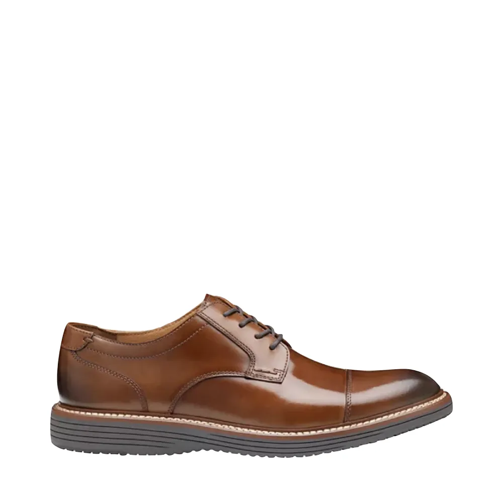 Johnston & Murphy Men's Upton Dress Cap Toe in Tan Mid Cut