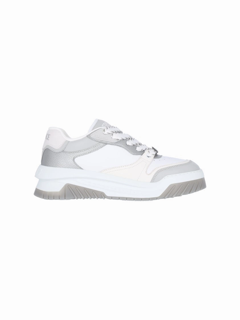 White Leather 'Odissea' Low-Top Sneakers ?C White Foot Freedom Agility - improving
