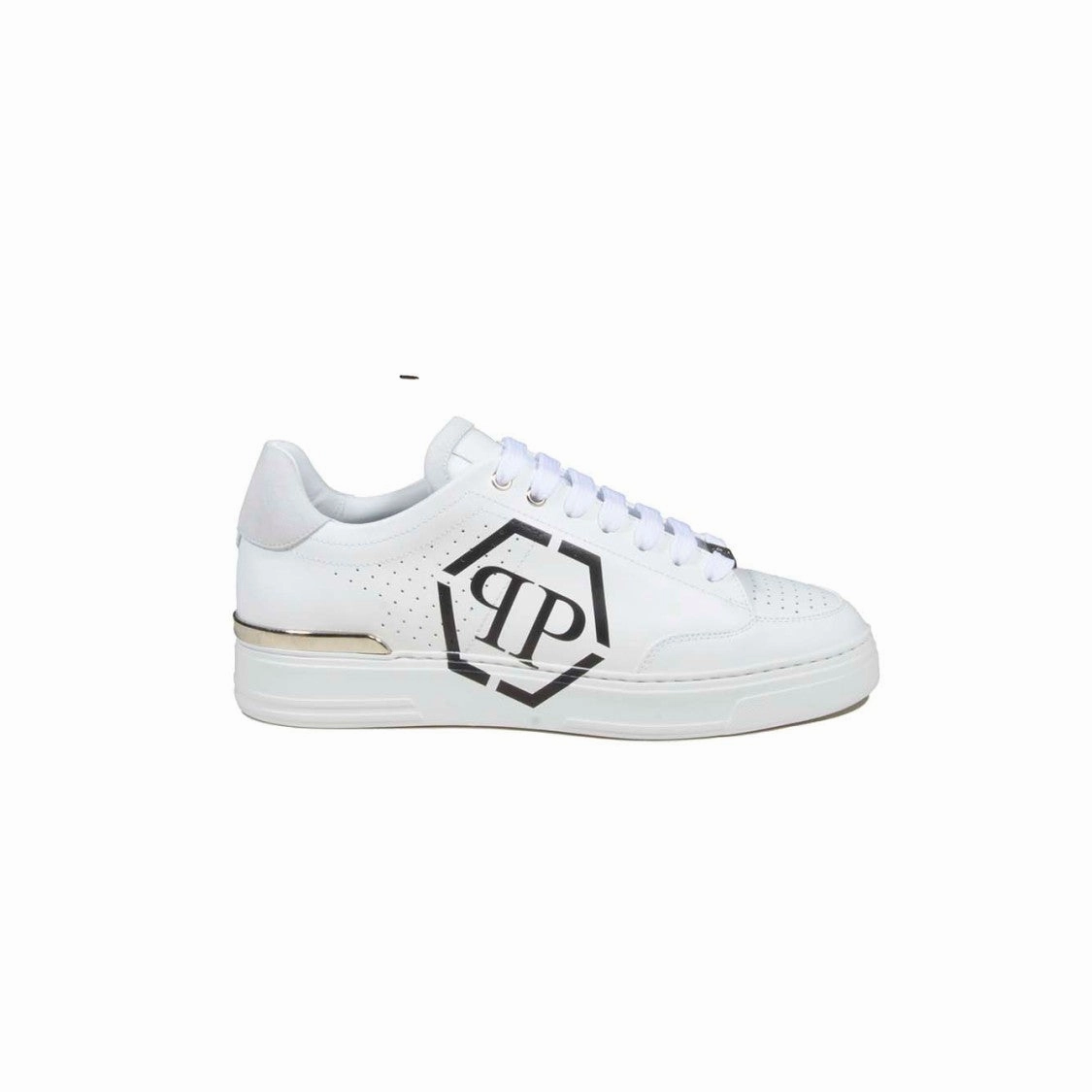 Social Sharing grass shoes Hexagon Lo-Top Sneakers In White Leather