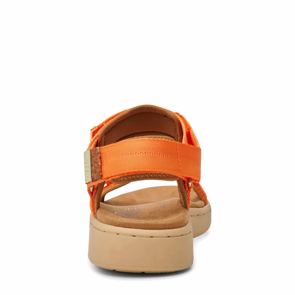 Woden Women's Line Strap Sandal in Tiger Orange Versatile Outdoor Style