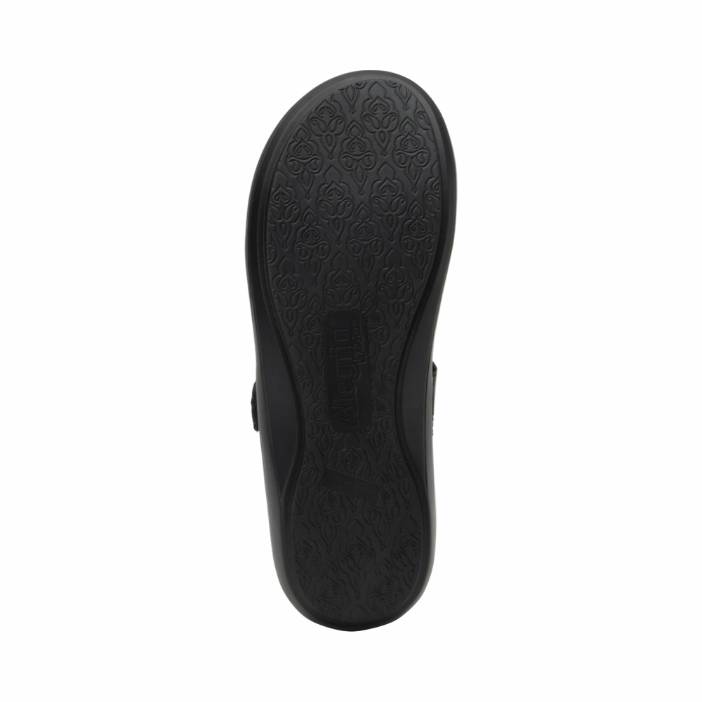Alegria Women's Dinamo Mary Jane in Black Multi Fun Step Sleek Vibe