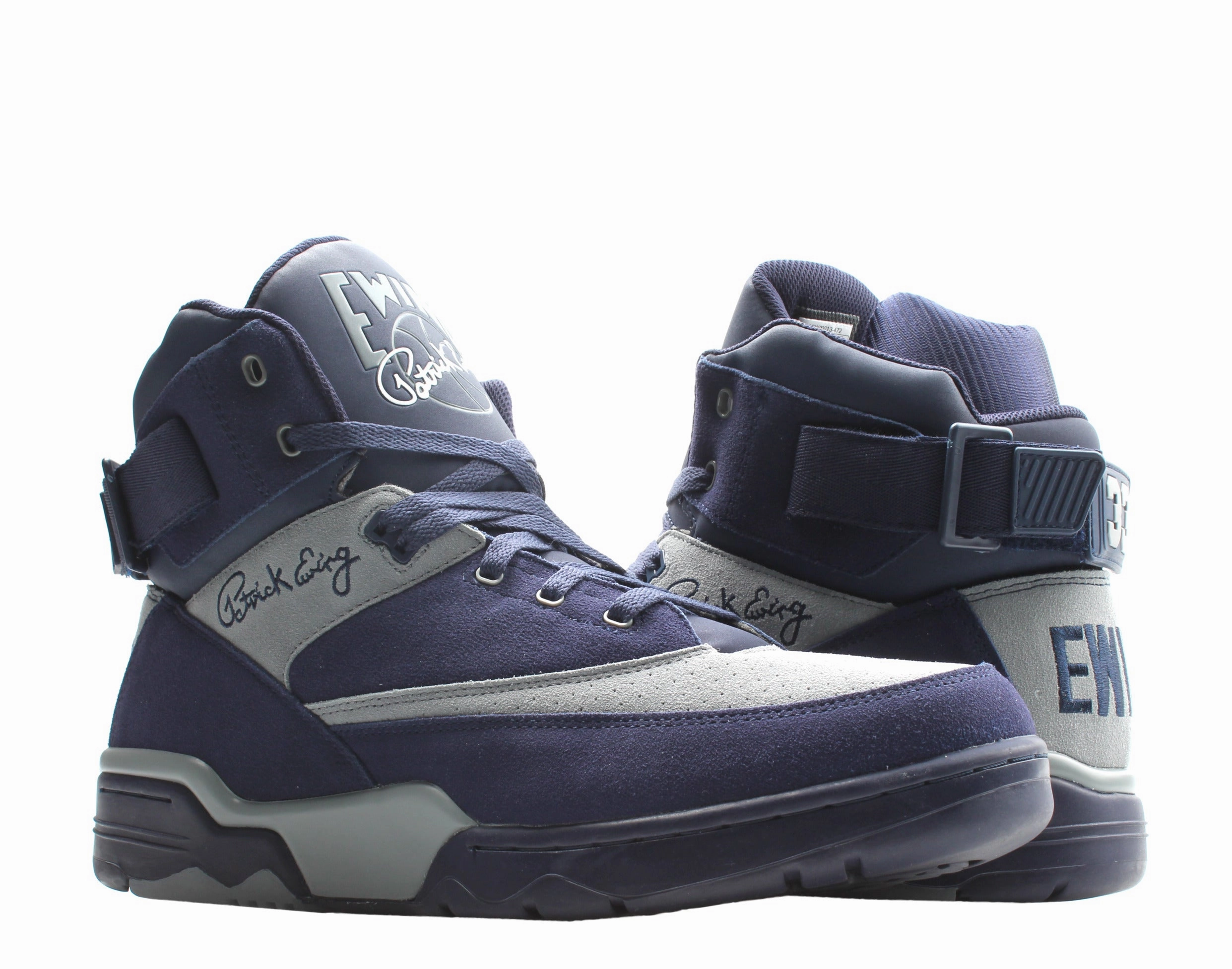 Ewing Athletics 33 Hi Georgetown Navy/Grey Men's Basketball Shoes 1EW90013-472 afternoon youth running footgear