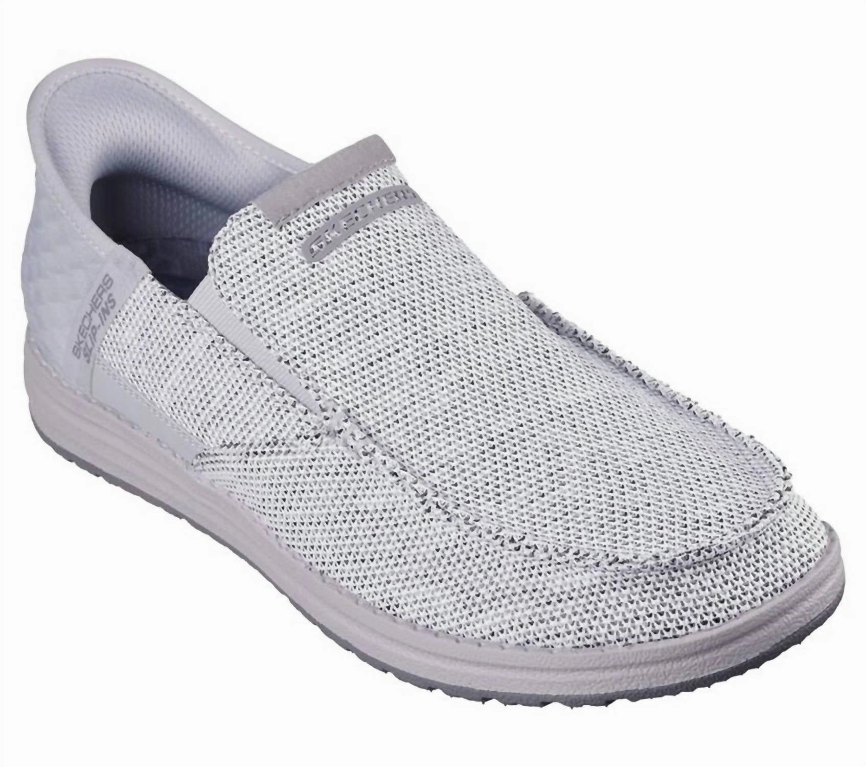 Men's Melson Medford Slip-Ins Shoes In Light Gray lightweight - construction shoes wide - base - feature shoes