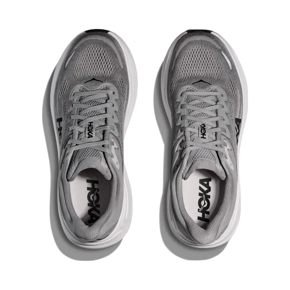 workout shoe accessories forest - climate shoes Hoka Men's Bondi 9 Sneaker in Galactic Grey/Stellar Grey