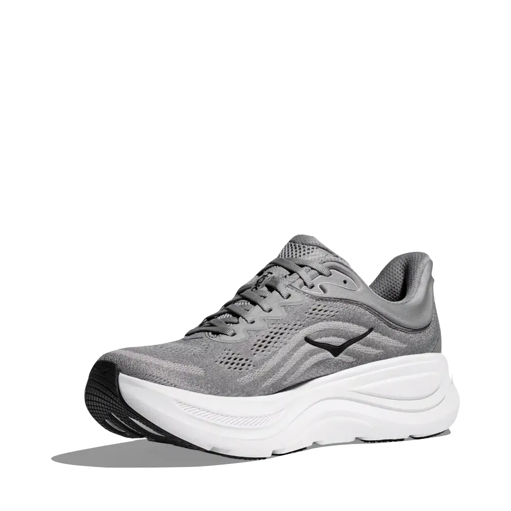 stretchable shoes running strength training Hoka Men's Bondi 9 Sneaker in Galactic Grey/Stellar Grey