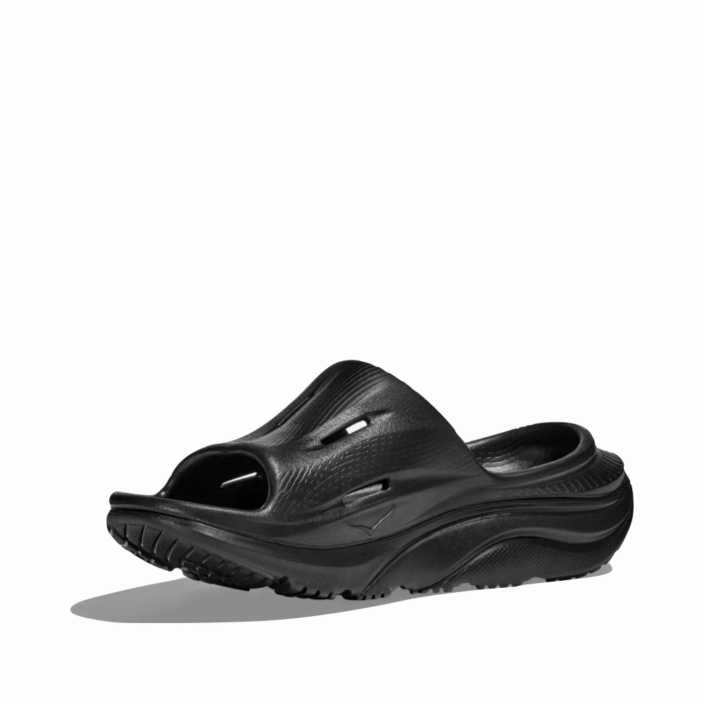 Flexible Walking Hoka Ora Recovery Slide 3 Sandal in Black
