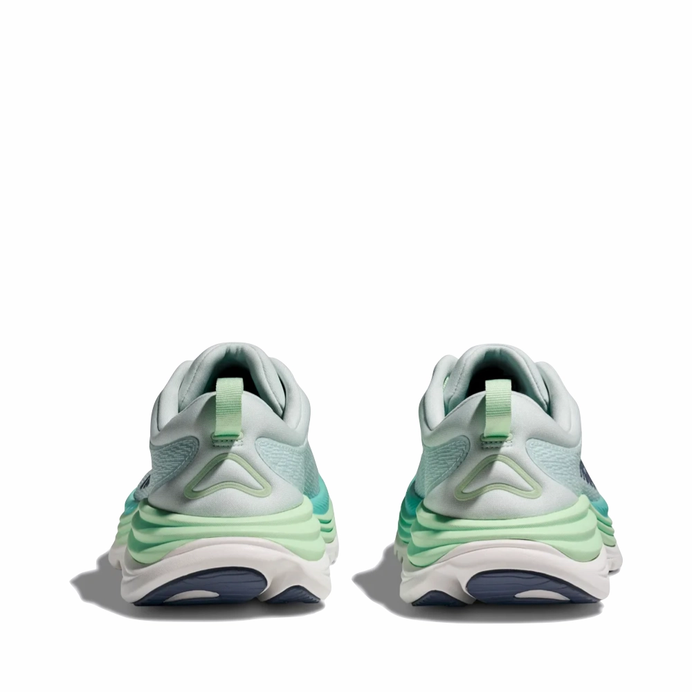 Hoka Women's Gaviota 5 Running Sneaker in Snow Melt/Cielo Blue Active Days Simple Form