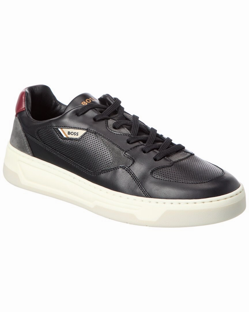 Hugo Boss Baltimore Leather Sneaker Intermediate runner Shock Absorbing Insole