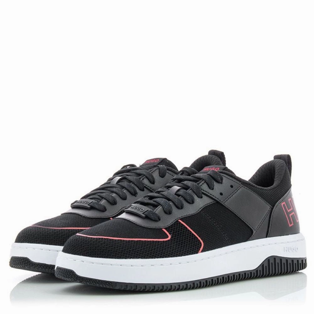 Fila Disruptor Marathon running Hugo Men's Kilian Tenn Back Logo Lace Up Sneakers, Black Pepper