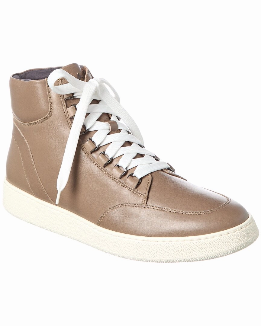 short - distance runners Aquatalia Pete Weatherproof Leather High-Top Sneaker