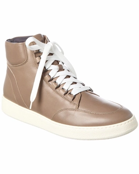 short - distance runners Aquatalia Pete Weatherproof Leather High-Top Sneaker