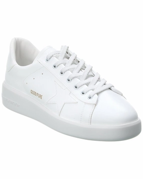 Golden Goose Pure Star Leather Sneaker running in a bascule bridge area shoes logo - zipped shoes