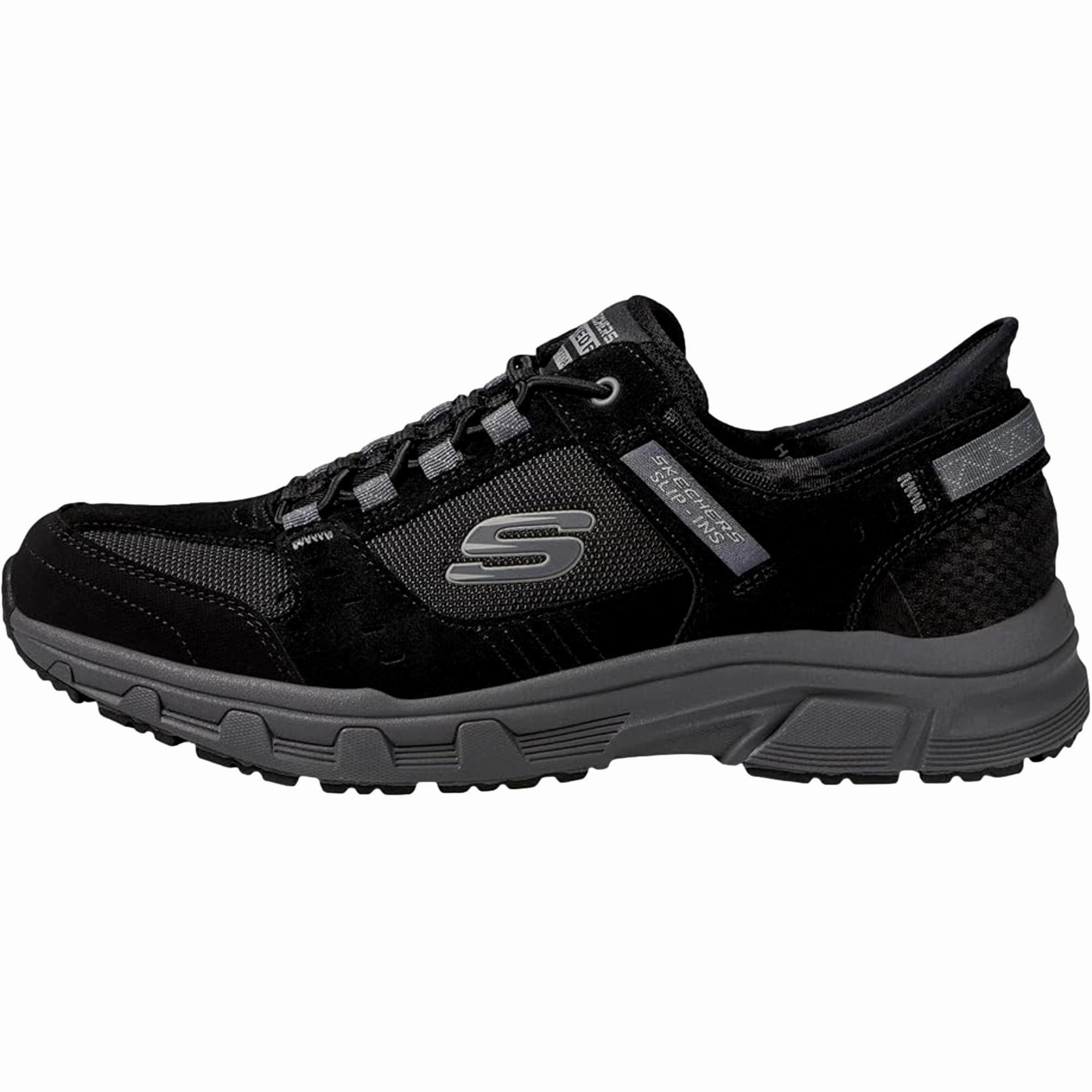 Lightweight Flexibility group running Skechers Oak Canyon Consistent Winne Hands Free Slip-In Black / Charcoal  237450 Men's