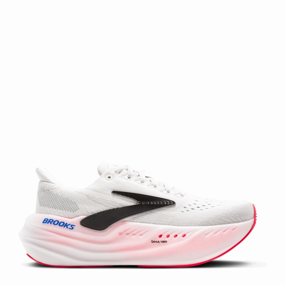 Move Easy Sustainable Choice Brooks Women's Glycerin Max Sneakers in White/Black/Diva Pink