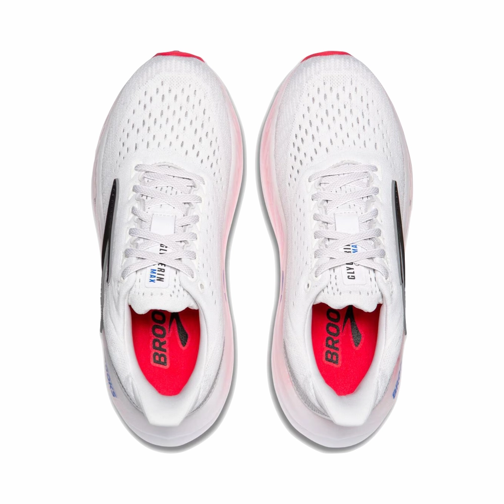 Comfortable Forefoot Brooks Women's Glycerin Max Sneakers in White/Black/Diva Pink