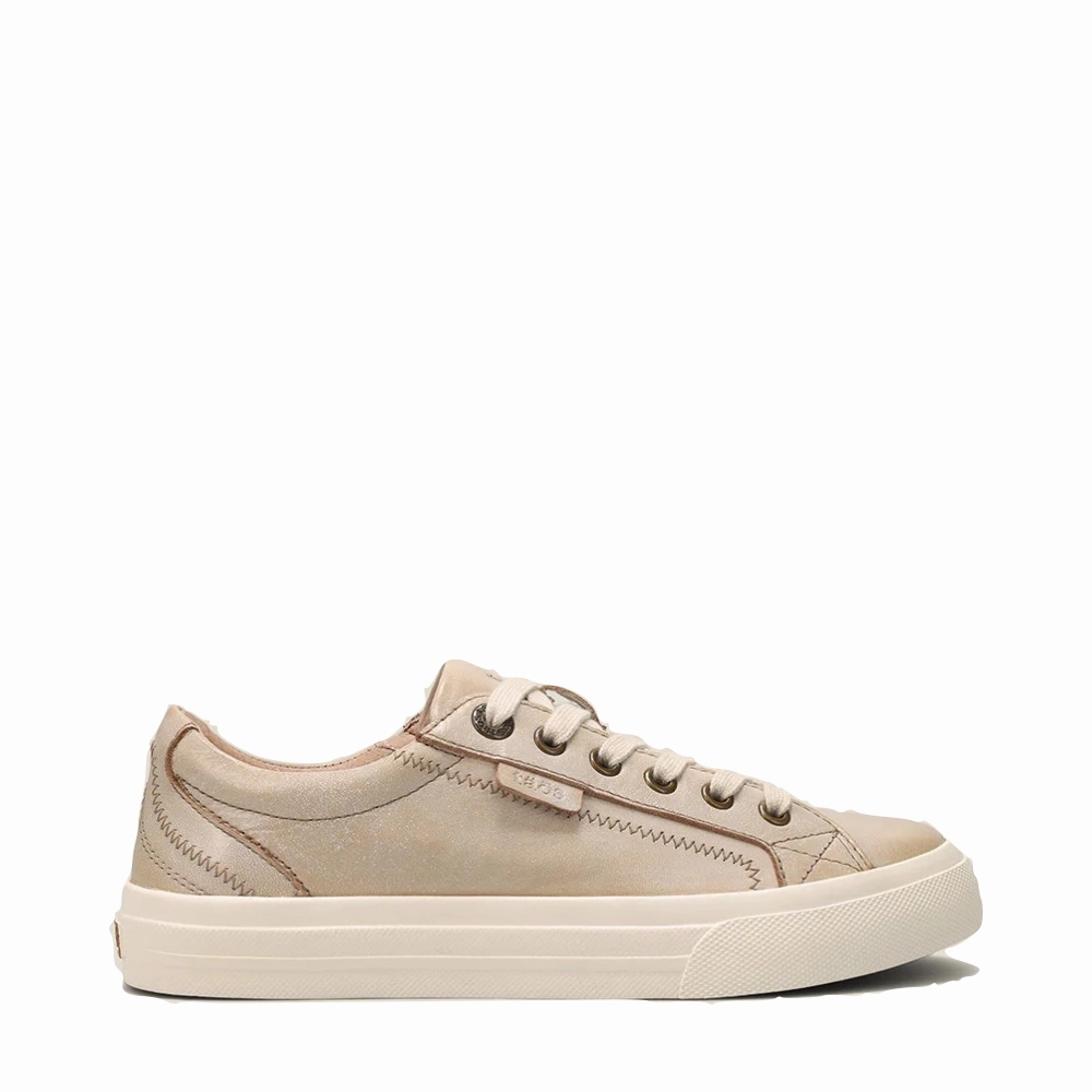 Foot Care Taos Women's Plim Soul Lux Leather Sneaker in Oyster